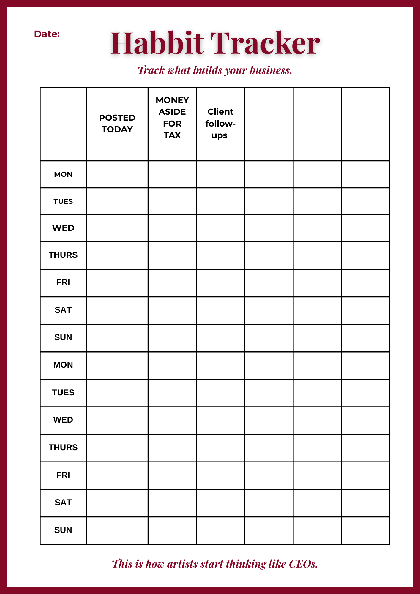 Beauty Business Planner (Free Digital Download)