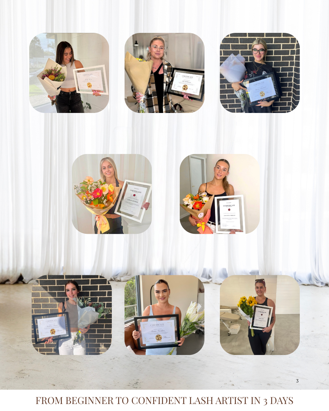 3 DAY IN PERSON FOUNDATIONS OF LASH ARTISTRY COURSE