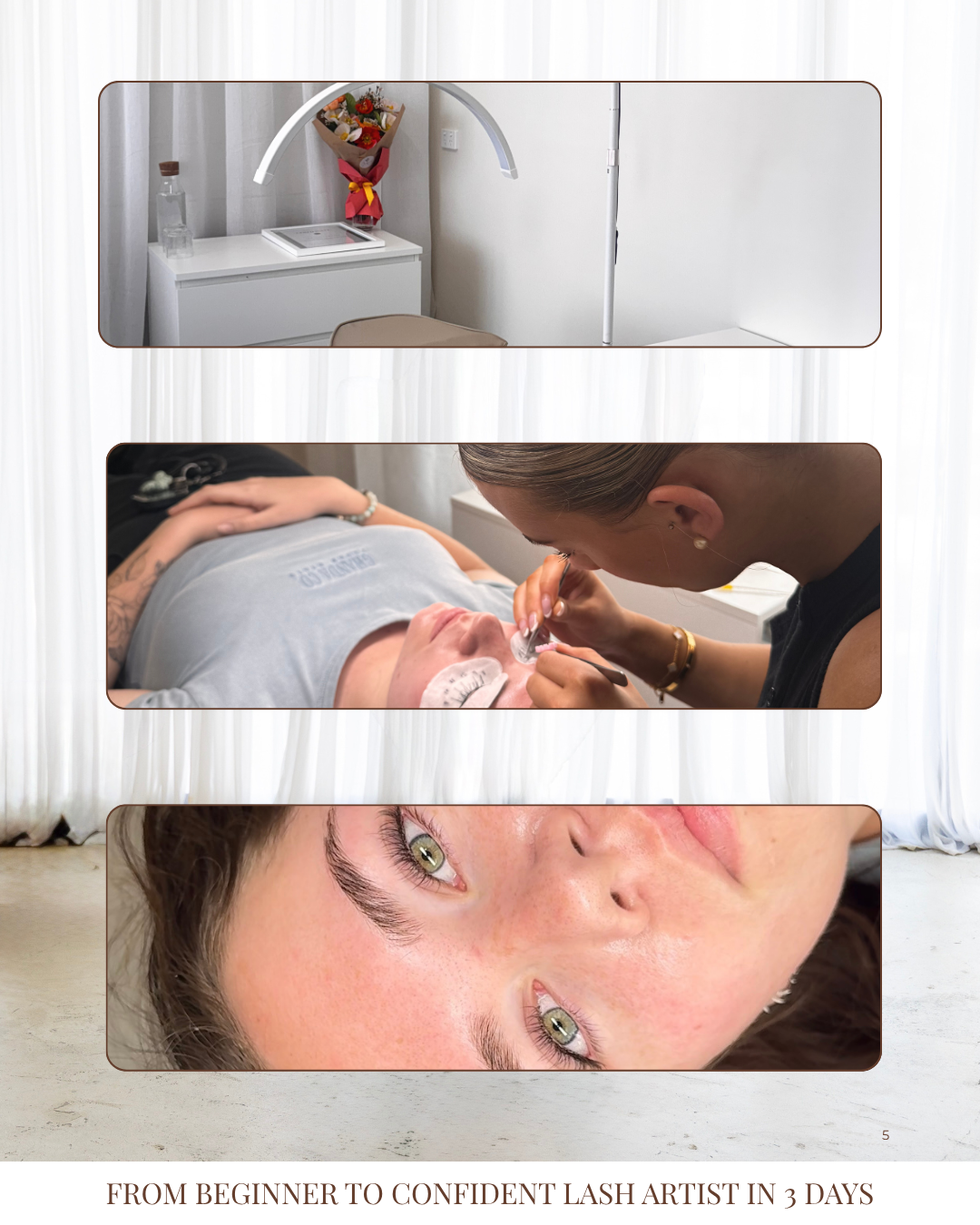 3 DAY IN PERSON FOUNDATIONS OF LASH ARTISTRY COURSE